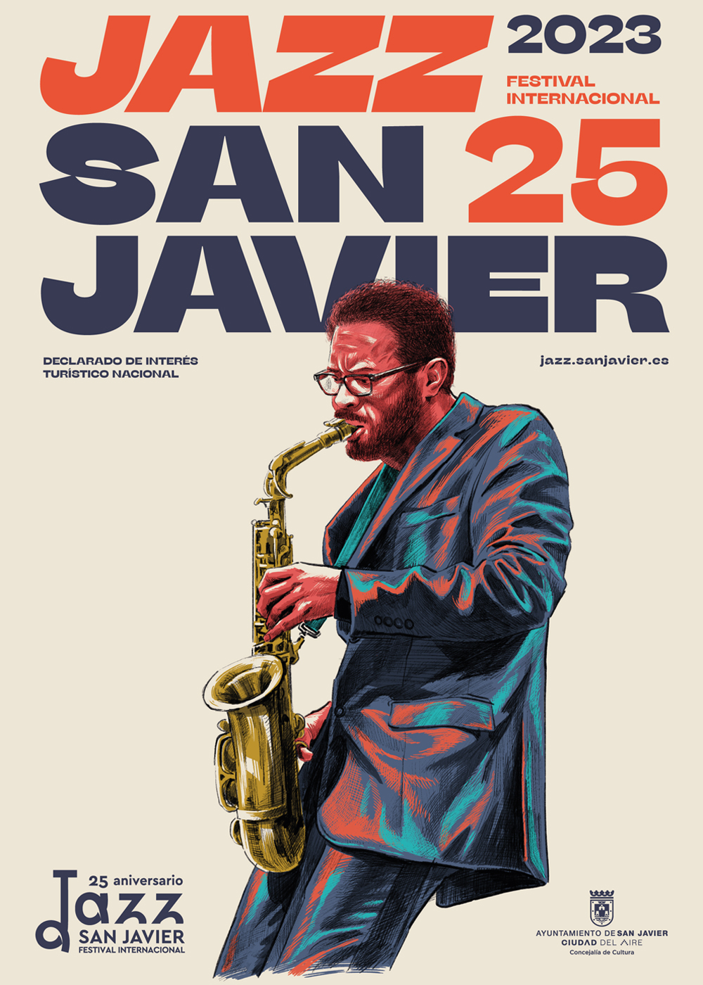 Cartel de la XXV edición del Festival Internacional de Jazz de San Javier
